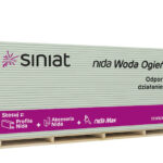 GIPSZKARTON TŰZGÁTLÓ-IMPREGNÁLT 12,5 X 1200 X 2000 MM SINIAT NIDA WODA OGIEŃ  (DFH2) 2,4 M2