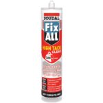 SOUDAL FIX ALL HIGH-TACK ÁTLÁTSZÓ RAGASZTÓ TÖMÍTŐ 290 ML - (12#) (131747)