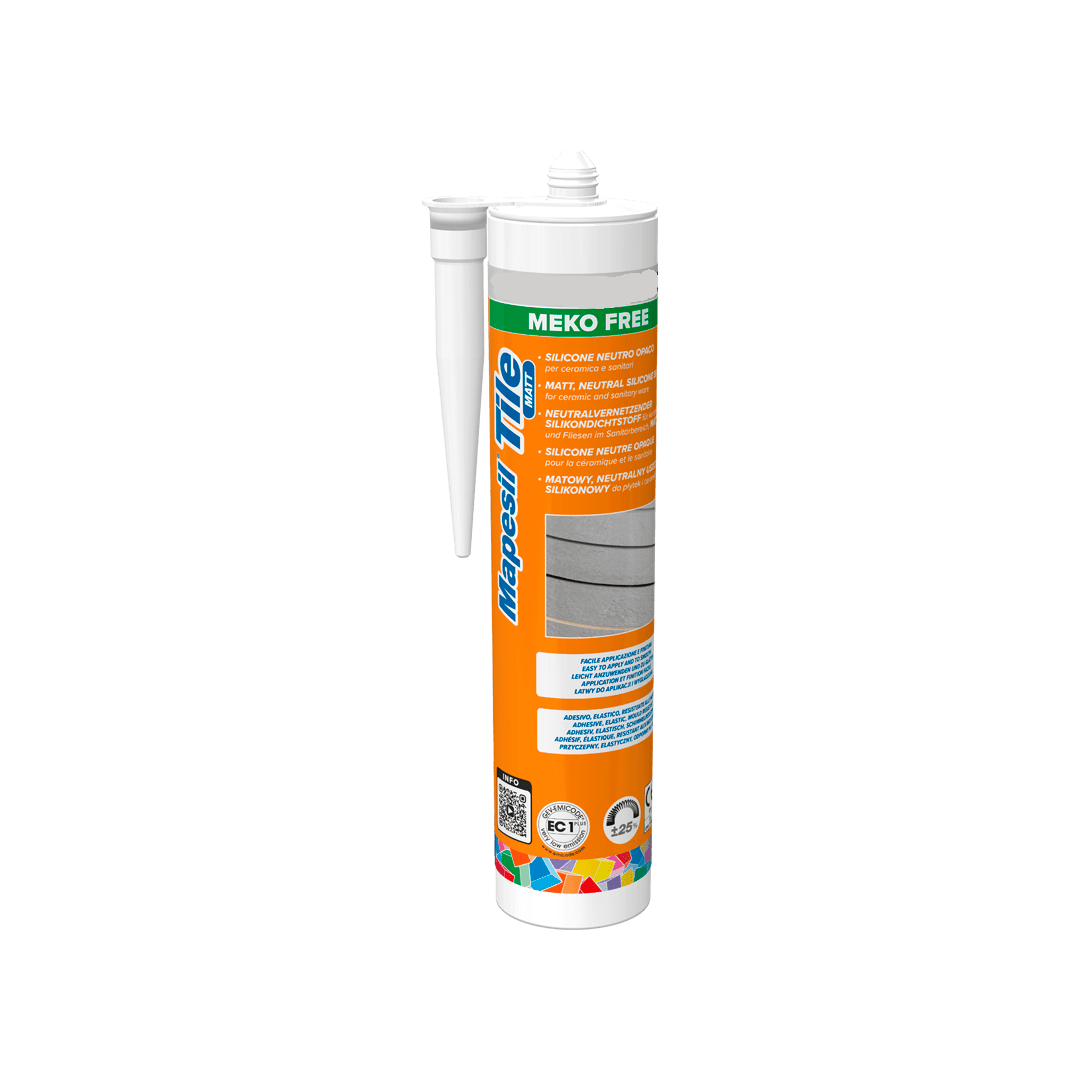 3BH012042IT MAPEI MAPESIL TILE MATT SEMLEGES NEUTRÁLIS SZILIKON 120 FEKETE 300 ML - (3BH012042IT) - Image 1