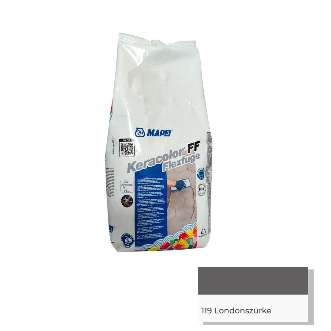 5N11928A MAPEI KERACOLOR FF FLEX 2 KG 119 LONDONSZÜRKE FLEXIBILIS FUGÁZÓ - (5N11928A) - Image 1